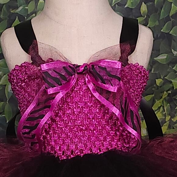 BLACK FRIDAY SALE Toddler Animal Print Tutu Dress & Hair Clip Sz.12 Mo. - 2T NWT - Picture 2 of 16